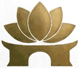 Logo Vietgate Travel, hoa sen vàng trên cổng vòm